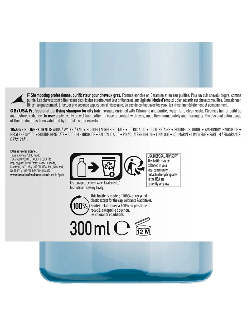 Champú Purificante Cuero Cabelludo Sensible | L'Oreal