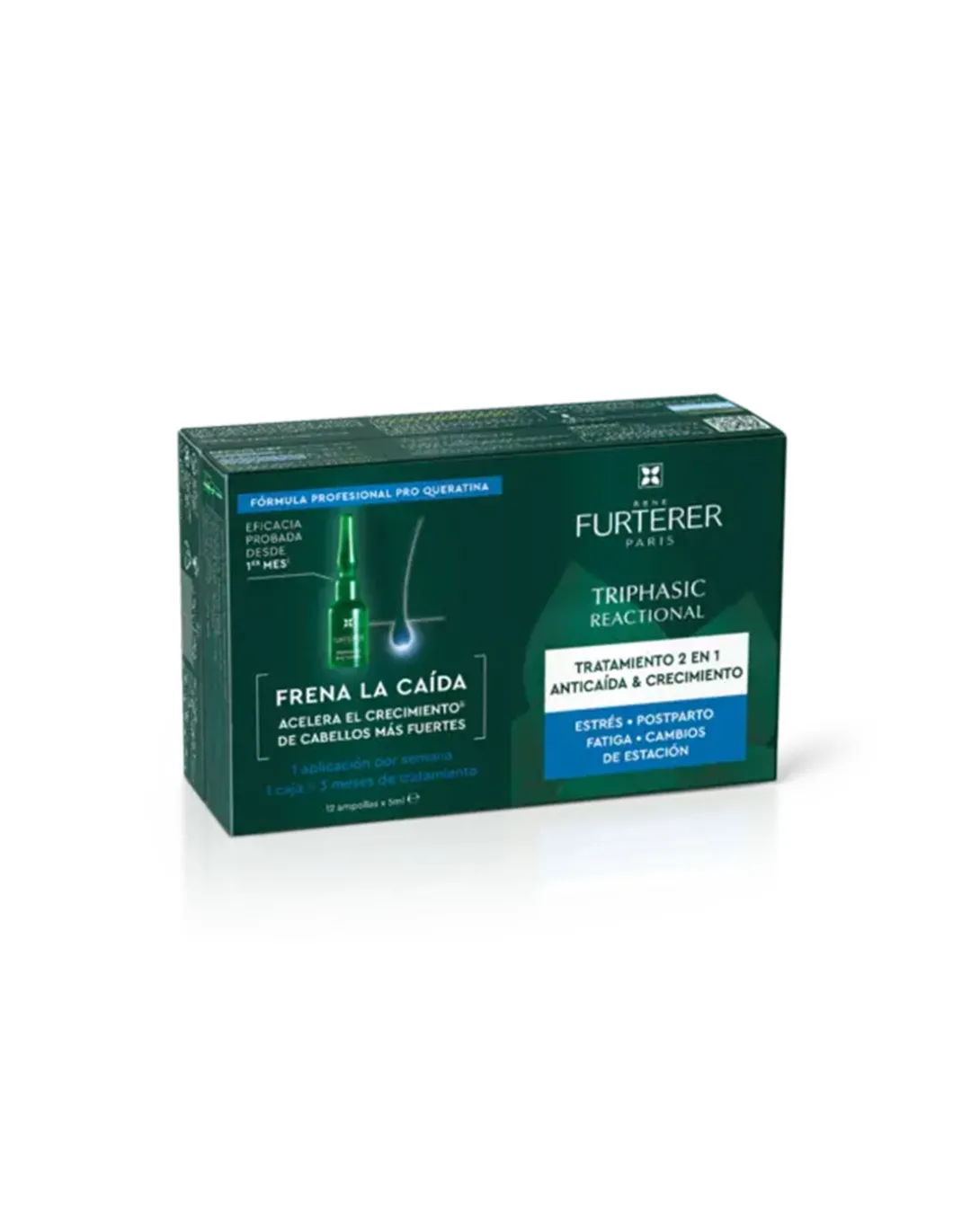 Perfumerías Coqueteo | René Furterer Triphasic Reactional 12 ampollas anticaída